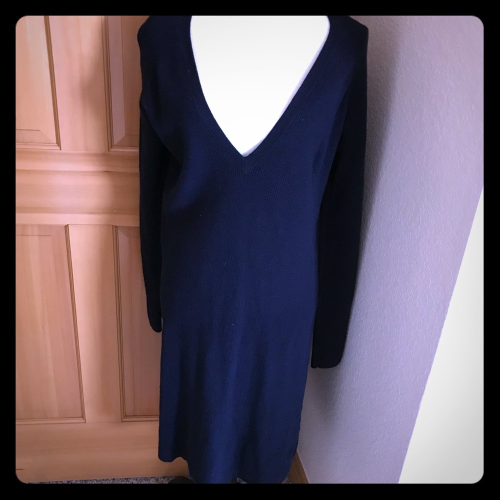 Halogen navy blue sweater dress M